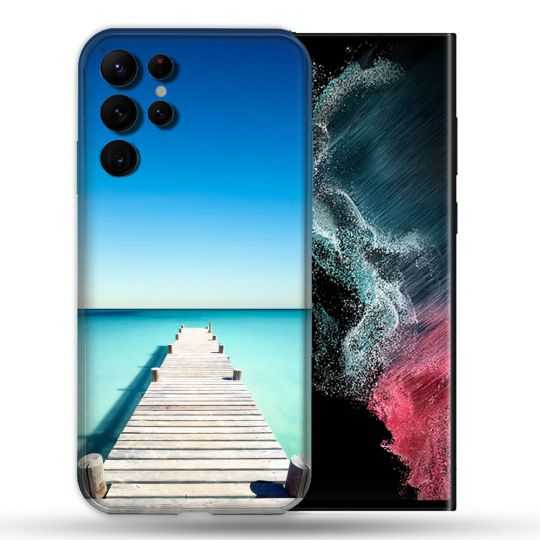 Coque Pour Samsung Galaxy S22 Ultra Nature Pont Mer