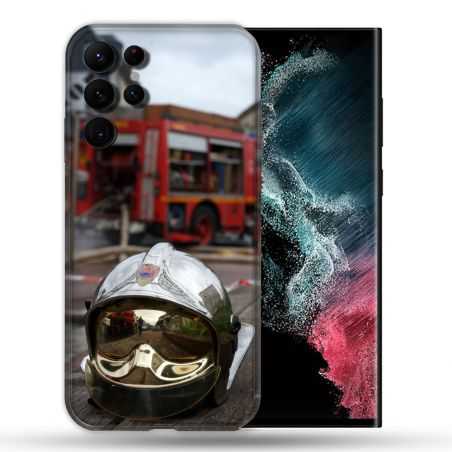 Coque Pour Samsung Galaxy S22 Ultra Pompier Casque Camion