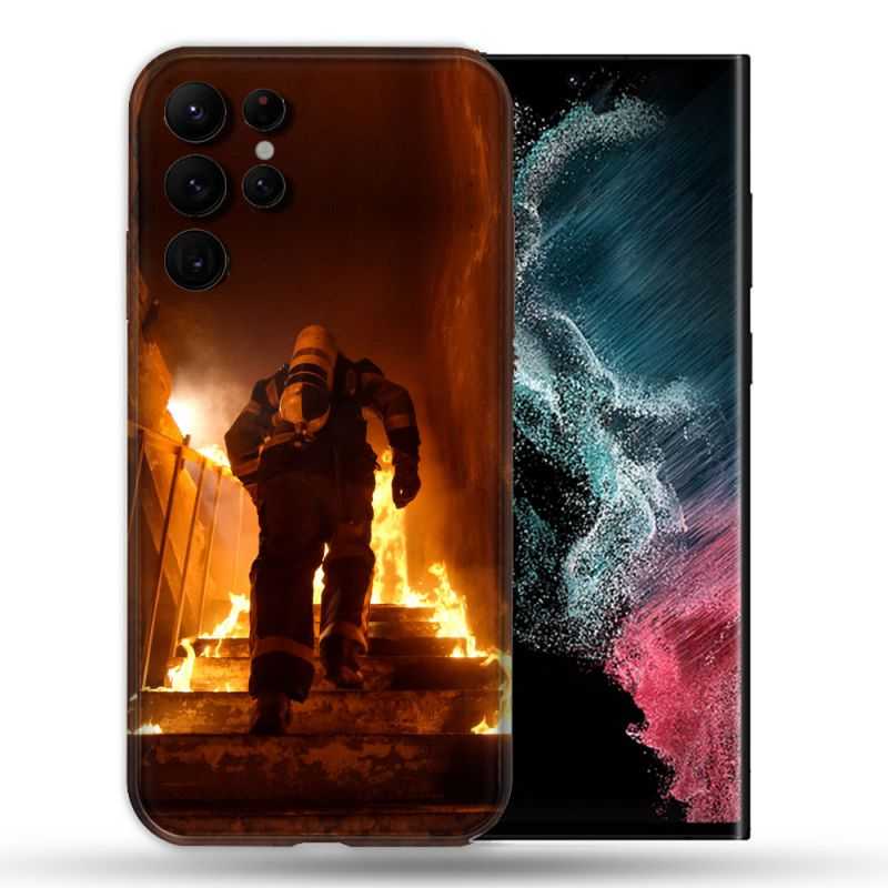 Coque Pour Samsung Galaxy S22 Ultra Pompier Escalier