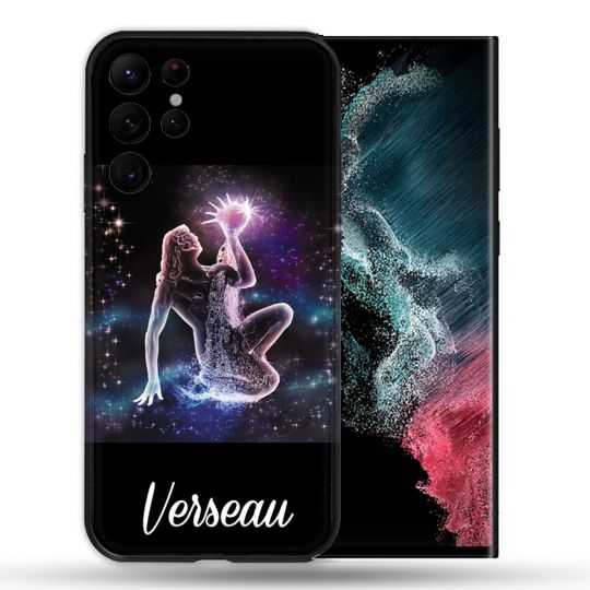 Coque Pour Samsung Galaxy S22 Ultra Signe Zodiaque 2 Verseau