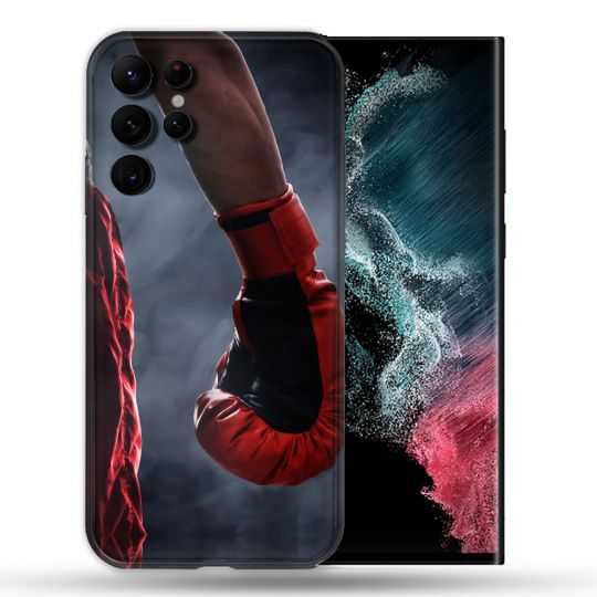 Coque Pour Samsung Galaxy S22 Ultra Sport Boxe Gant Rouge