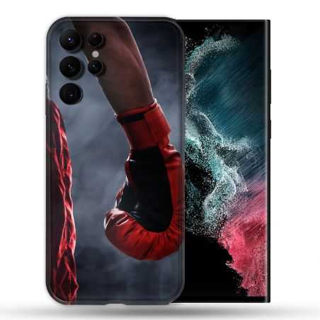 Coque Pour Samsung Galaxy S22 Ultra Sport Boxe Gant Rouge