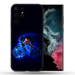 Coque Pour Samsung Galaxy S22 Ultra Sport Cyclisme Bleu