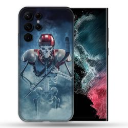 Coque Pour Samsung Galaxy S22 Ultra Sport Hockey Squelette