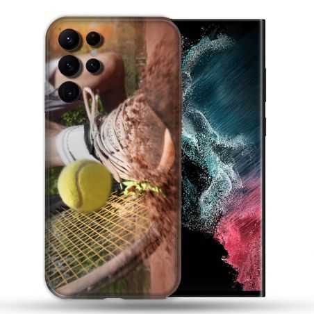 Coque Pour Samsung Galaxy S22 Ultra Sport Tennis Glissade