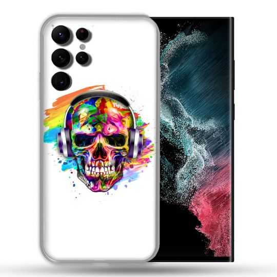 Coque Pour Samsung Galaxy S22 Ultra Tete de Mort Tag