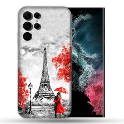 Coque Pour Samsung Galaxy S22 Ultra Voyage France Paris Rouge