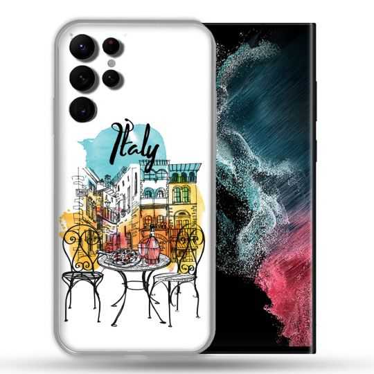Coque Pour Samsung Galaxy S22 Ultra Voyage Italie Vintage