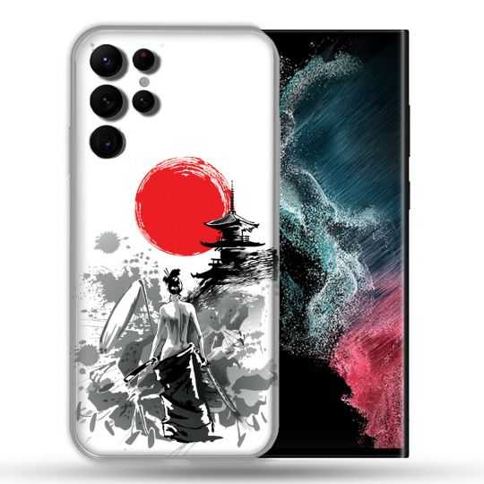 Coque Pour Samsung Galaxy S22 Ultra Voyage Japon Femme
