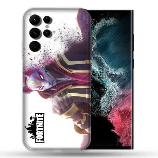 Coque Pour Samsung Galaxy S22 Ultra Fortnite Blanc