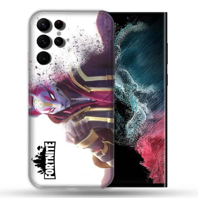 Coque Pour Samsung Galaxy S22 Ultra Fortnite Blanc
