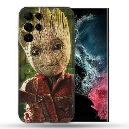 Coque Pour Samsung Galaxy S22 Ultra Groot Vert