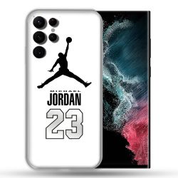 Coque Pour Samsung Galaxy S22 Ultra Jordan 23 Blanc