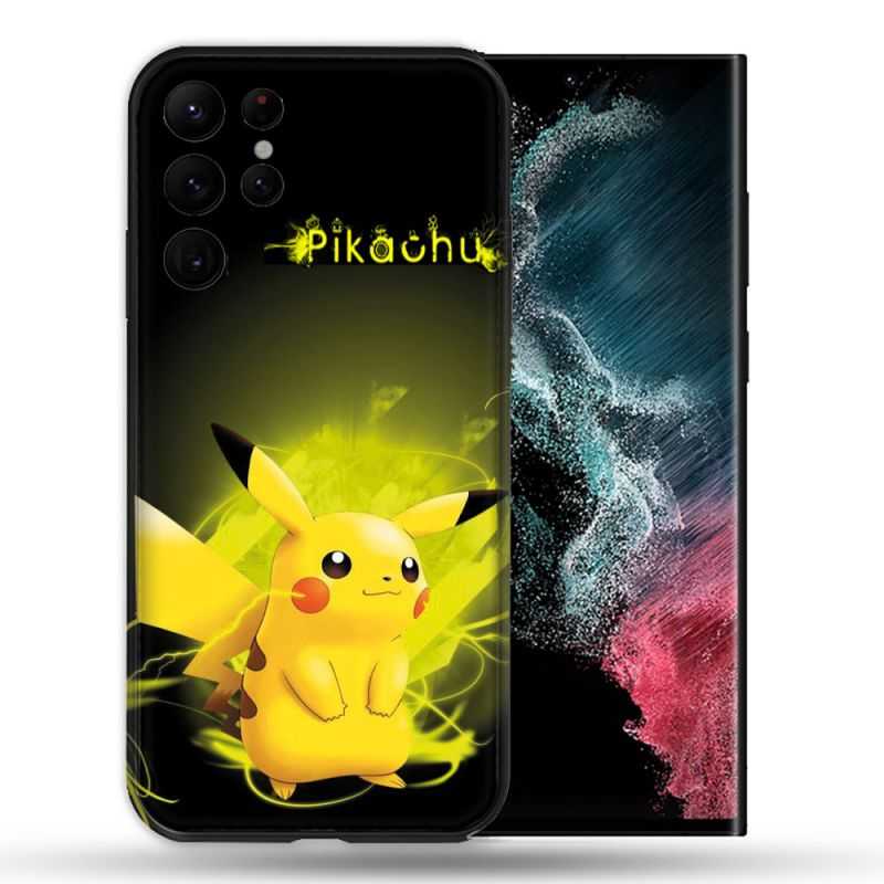 Coque Pour Samsung Galaxy S22 Ultra Pokemon Pikachu Eclair