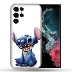 Coque Pour Samsung Galaxy S22 Ultra Stitch Blanc