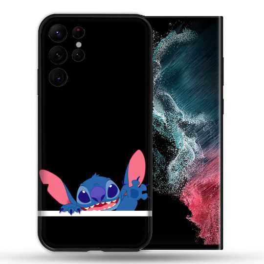 Coque Pour Samsung Galaxy S22 Ultra Stitch Noir