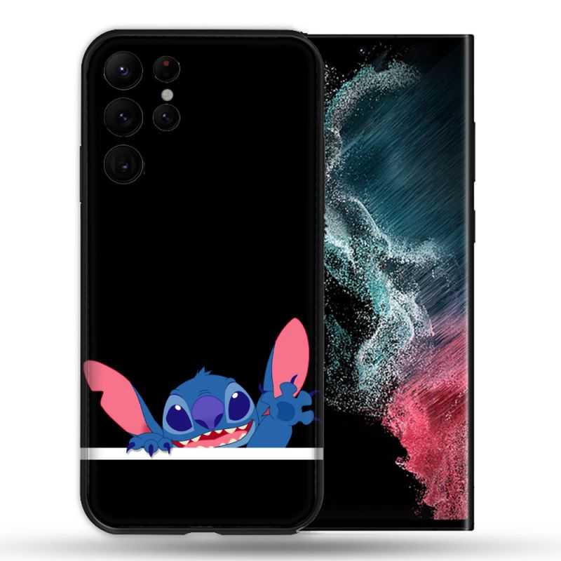 Coque Pour Samsung Galaxy S22 Ultra Stitch Noir