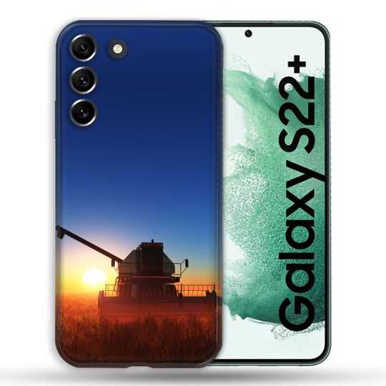 Coque Pour Samsung Galaxy S22 Plus Agriculture Moissonneuse Soleil