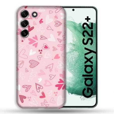 Coque Pour Samsung Galaxy S22 Plus Amour Ptis Coeurs