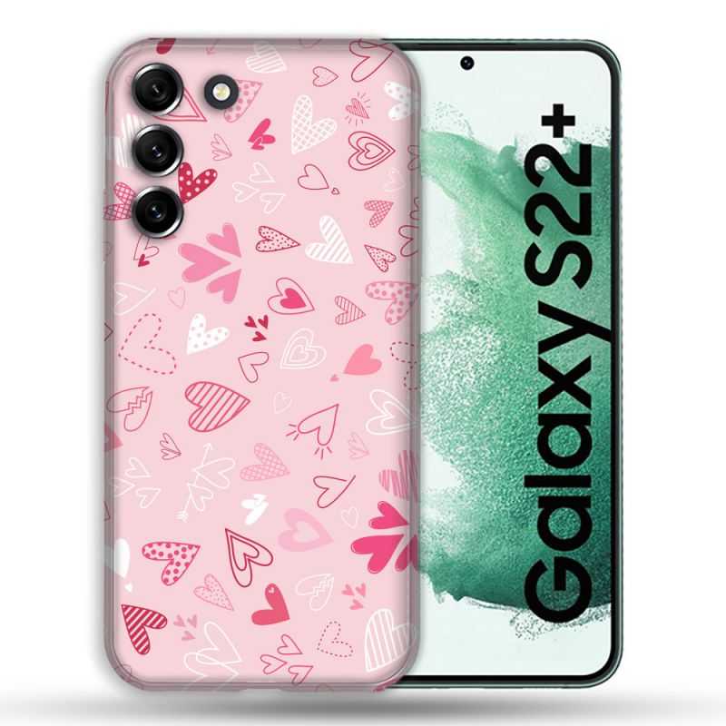 Coque Pour Samsung Galaxy S22 Plus Amour Ptis Coeurs