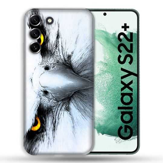 Coque Pour Samsung Galaxy S22 Plus Animal Aigle Royal Blanc