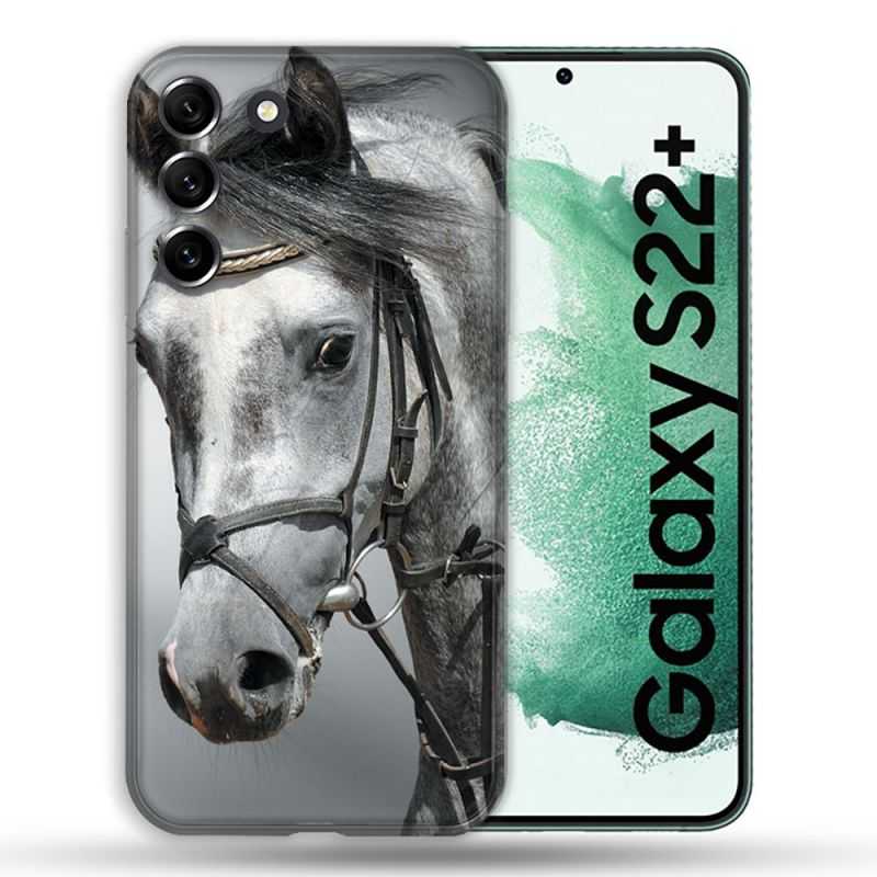 Coque Pour Samsung Galaxy S22 Plus Animal Cheval Blanc