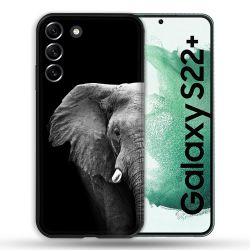 Coque Pour Samsung Galaxy S22 Plus Animal Elephant Noir