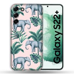 Coque Pour Samsung Galaxy S22 Plus Animal Elephant Pattern