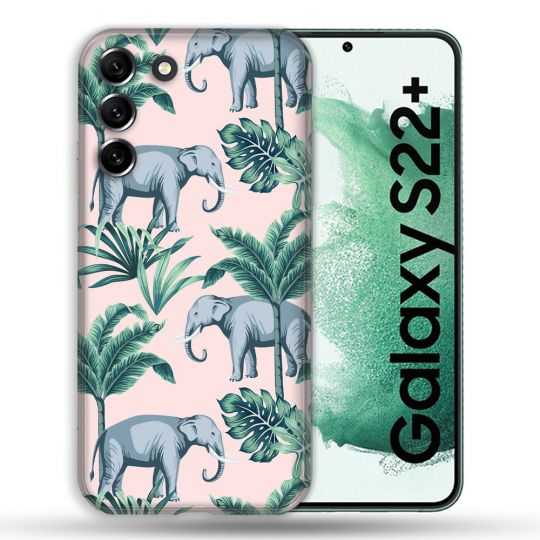 Coque Pour Samsung Galaxy S22 Plus Animal Elephant Pattern