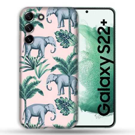 Coque Pour Samsung Galaxy S22 Plus Animal Elephant Pattern