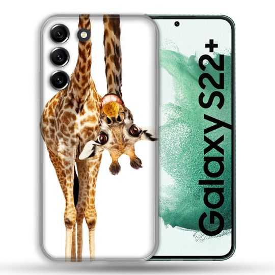 Coque Pour Samsung Galaxy S22 Plus Animal Girafe Blanche
