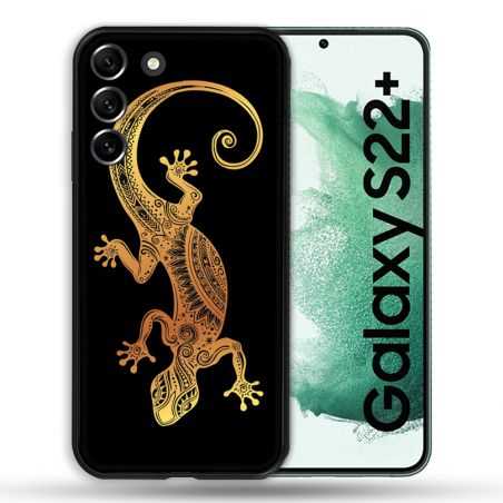 Coque Pour Samsung Galaxy S22 Plus Animal Lezard Noir