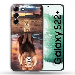 Coque Pour Samsung Galaxy S22 Plus Animal Lion Reflet