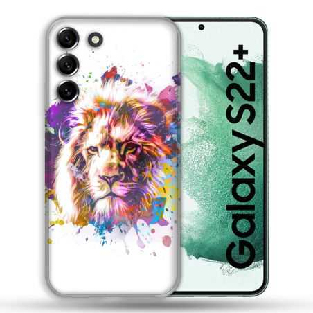 Coque Pour Samsung Galaxy S22 Plus Animal Lion Tag