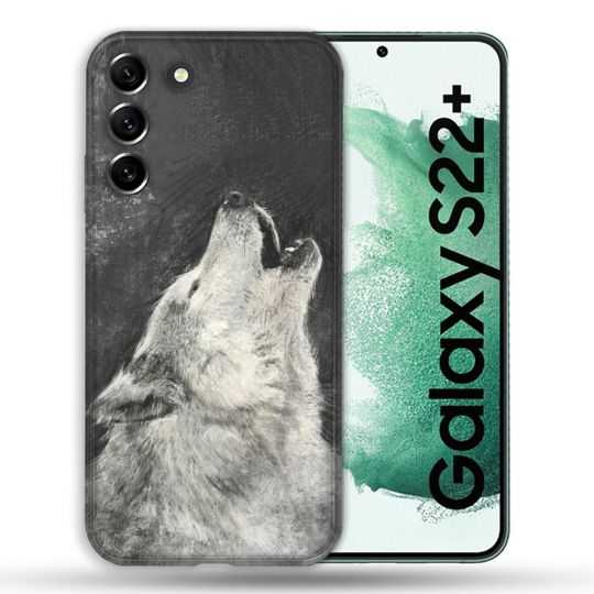 Coque Pour Samsung Galaxy S22 Plus Animal Loup Hurlement