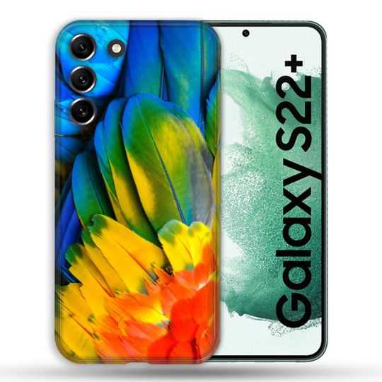 Coque Pour Samsung Galaxy S22 Plus Animal Perroquet Plume
