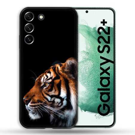 Coque Pour Samsung Galaxy S22 Plus Animal Tigre Noir
