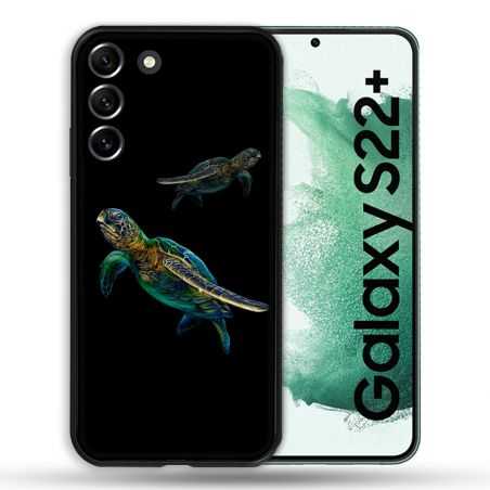 Coque Pour Samsung Galaxy S22 Plus Animal Tortue Noire multicolore