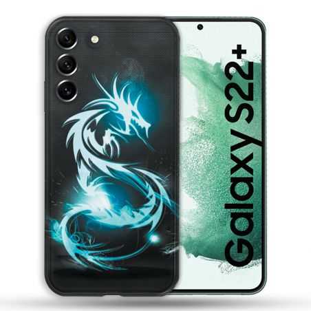 Coque Pour Samsung Galaxy S22 Plus Fantastique Dragon Bleu