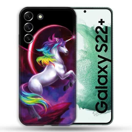 Coque Pour Samsung Galaxy S22 Plus Fantastique Licorne Arc en ciel