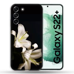 Coque Pour Samsung Galaxy S22 Plus Fleur Lys Noir