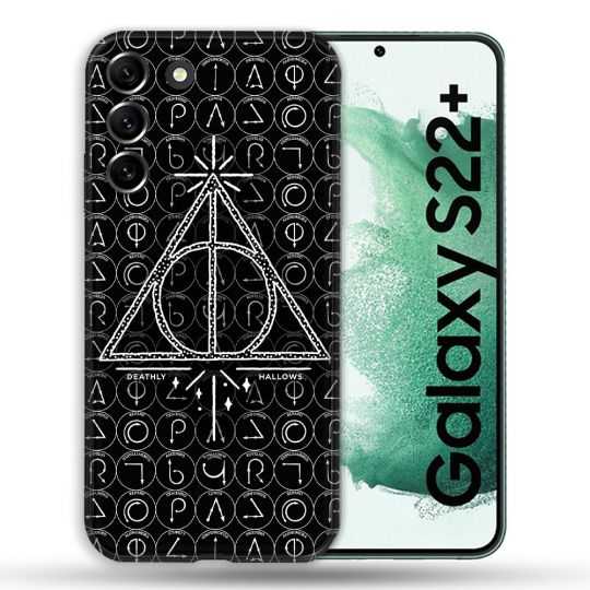 Coque Pour Samsung Galaxy S22 Plus Harry Potter Hollows Triangle Noir