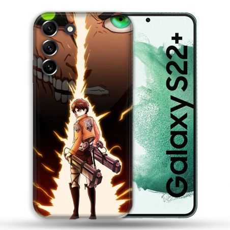 Coque Pour Samsung Galaxy S22 Plus Manga Attaque Titans Eren Eclair