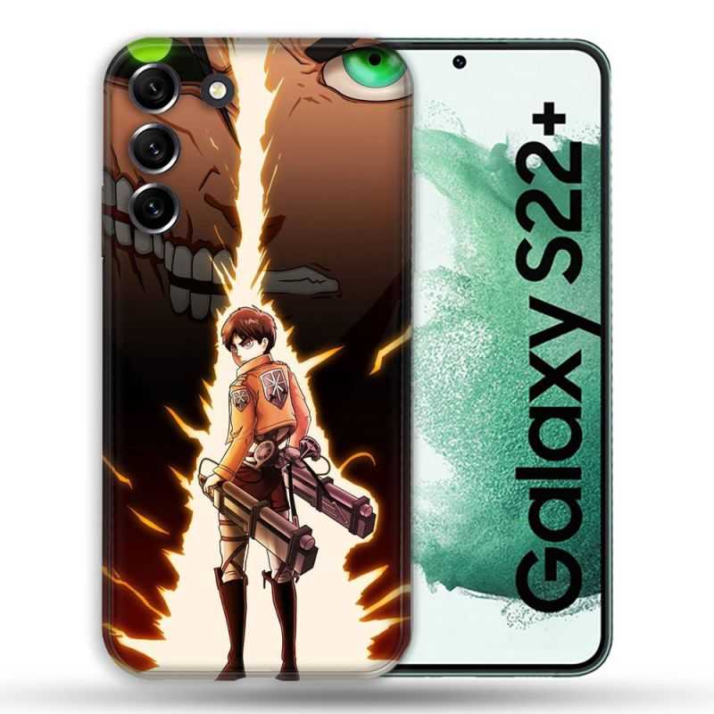Coque Pour Samsung Galaxy S22 Plus Manga Attaque Titans Eren Eclair
