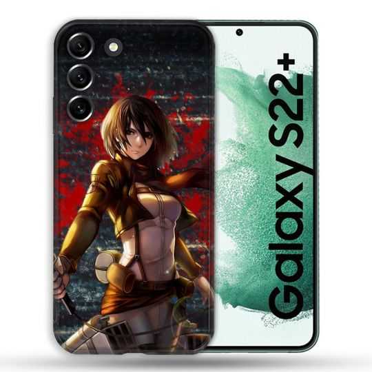 Coque Pour Samsung Galaxy S22 Plus Manga Attaque Titans Mikasa