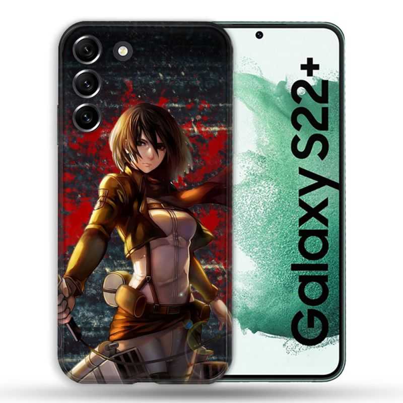 Coque Pour Samsung Galaxy S22 Plus Manga Attaque Titans Mikasa