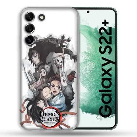 Coque Pour Samsung Galaxy S22 Plus Manga Demon Slayer Blanc