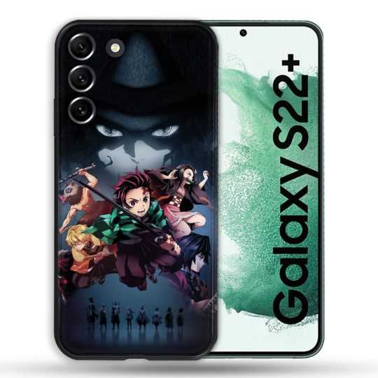 Coque Pour Samsung Galaxy S22 Plus Manga Demon Slayer Noir