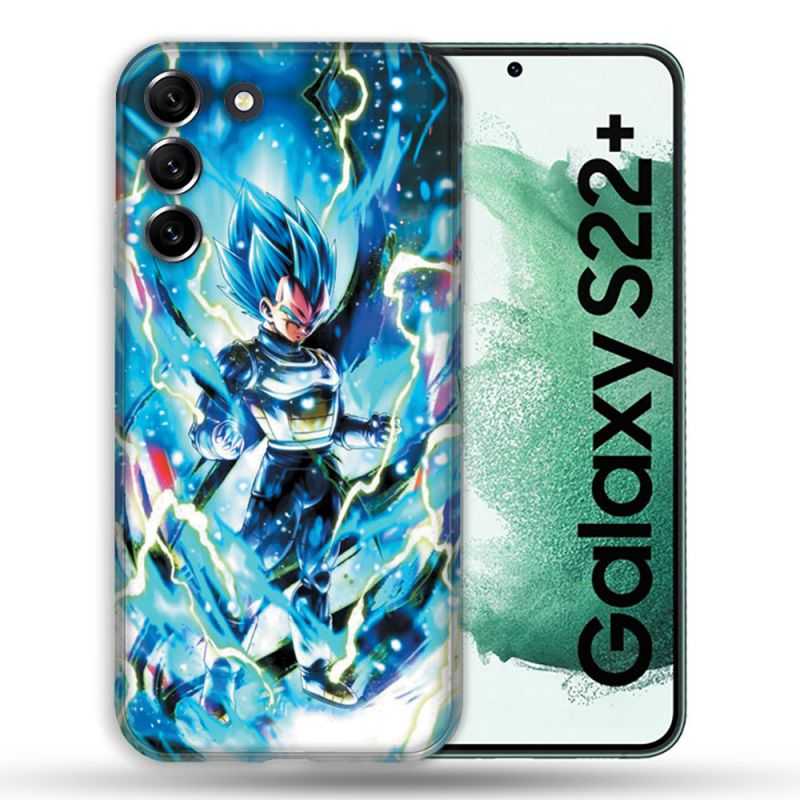 Coque Pour Samsung Galaxy S22 Plus Manga Dragon Ball Vegeta Bleu