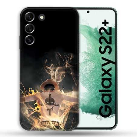 Coque Pour Samsung Galaxy S22 Plus Manga One Piece Ace Noir